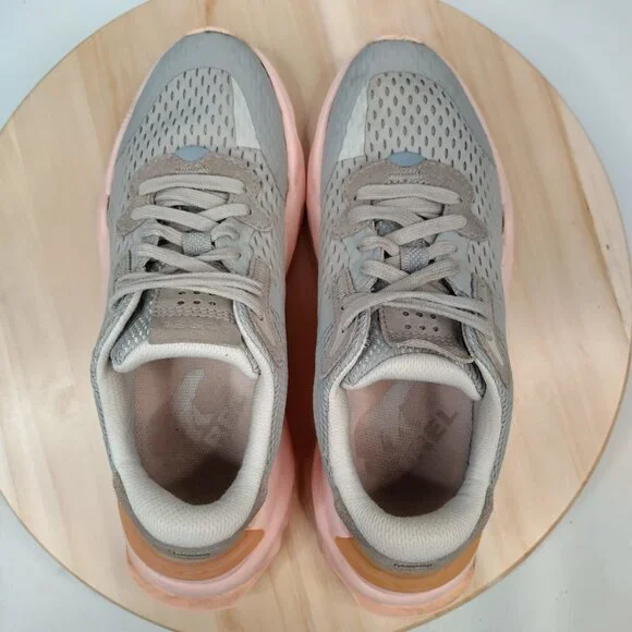 Sorel Kinetic RNEGD Sneakers Grey Pink Running Shoes Sneakers Women US 7.5 - Picture 9 of 15